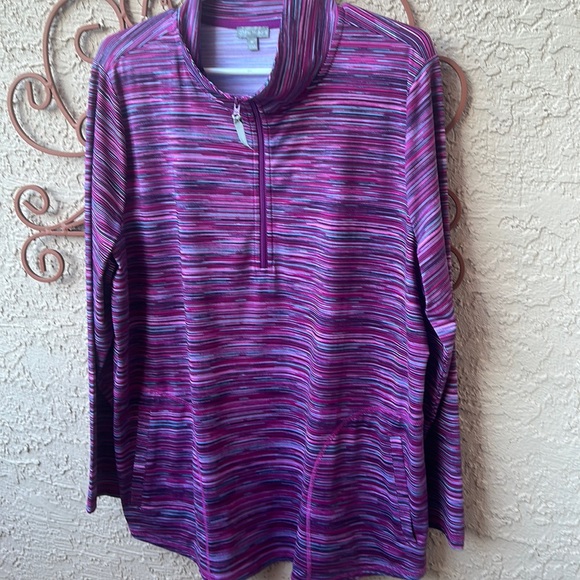 Pullover T by Talbots 1x. Multicolor raspberry. Excellent condition - Picture 1 of 6